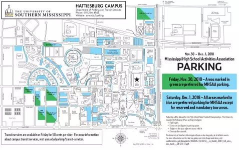 2018 MHSAA Parking Map