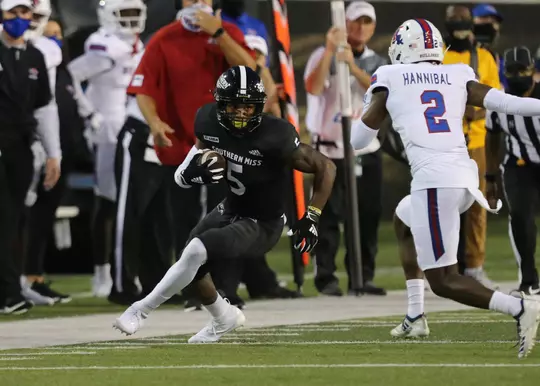 Hattiesburg, MS - September 19: Southern Miss football vs La Tech - Southern Miss Tim Jones (5) WR (Photo by Joe Harper/bgnphoto.com)