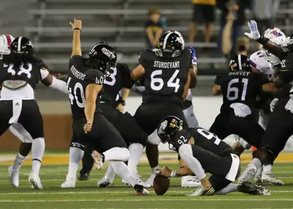 Hattiesburg, MS - September 19: Southern Miss football vs La Tech - Southern Miss Briggs Bourgeois (40) PK (Photo by Joe Harper/bgnphoto.com)