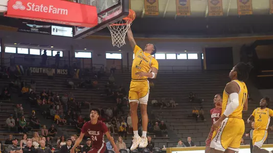 Men's Basketball action in a game between the Southern Miss Golden Eagles and the Mobile Rams. November 27, 2022 (Joe Harper/bgnphoto.com)
