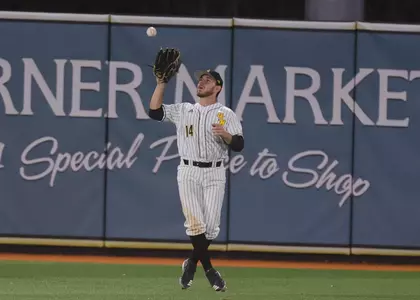 Southern Miss. outfielder Gabriel Montenegro (14) makes a catch in center field in a game against Tulane . Wednesday March 09, 2022  (Photo by Joe Harper/BigGold Photography)