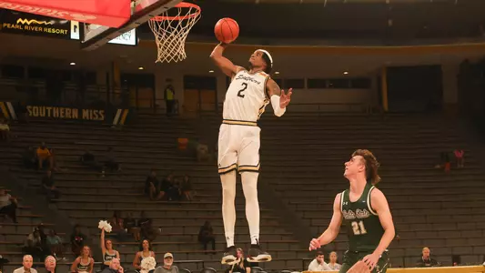 Men's Basketball action vs Delta State.
