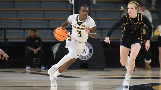 Women's Basketball action in a game between Southern Miss Lady Golden Eagles and Mississippi College Choctaws in the NCAA Basketball Game. November 01, 2023
(Joe Harper/bgnphoto.com)