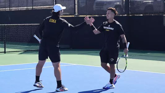 Men's Tennis Action vs Alcorn