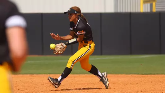 Softball Action vs Yale
