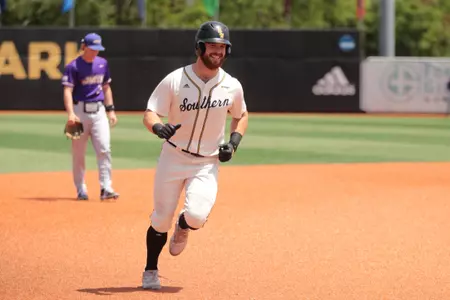 Slade Wilks Rounds the Bases After a Grand Slam Against James Madison (04/16)