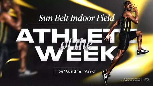 De'Aundre Ward website graphic for Track Athlete of the Week