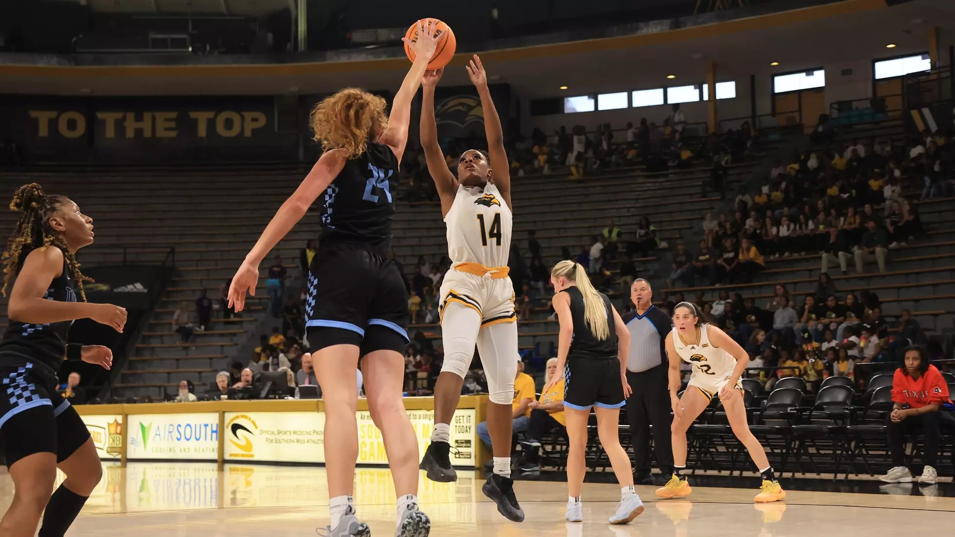 Women’s Basketball action In a game between the Southern MissGolden Eagles and the Mississippi College in a NCAA Football game. November 8, 2024 (Joe Harper/bgnphoto.com)