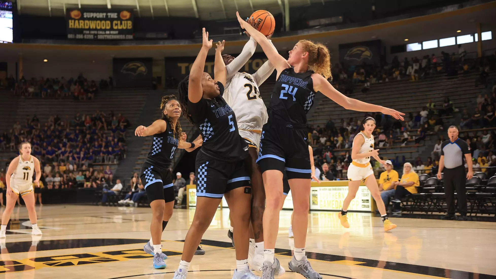 Women’s Basketball action In a game between the Southern MissGolden Eagles and the Mississippi College in a NCAA Football game. November 8, 2024 (Joe Harper/bgnphoto.com)