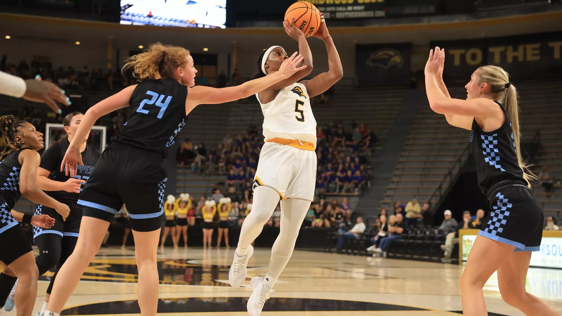 Women’s Basketball action In a game between the Southern MissGolden Eagles and the Mississippi College in a NCAA Football game. November 8, 2024 (Joe Harper/bgnphoto.com)