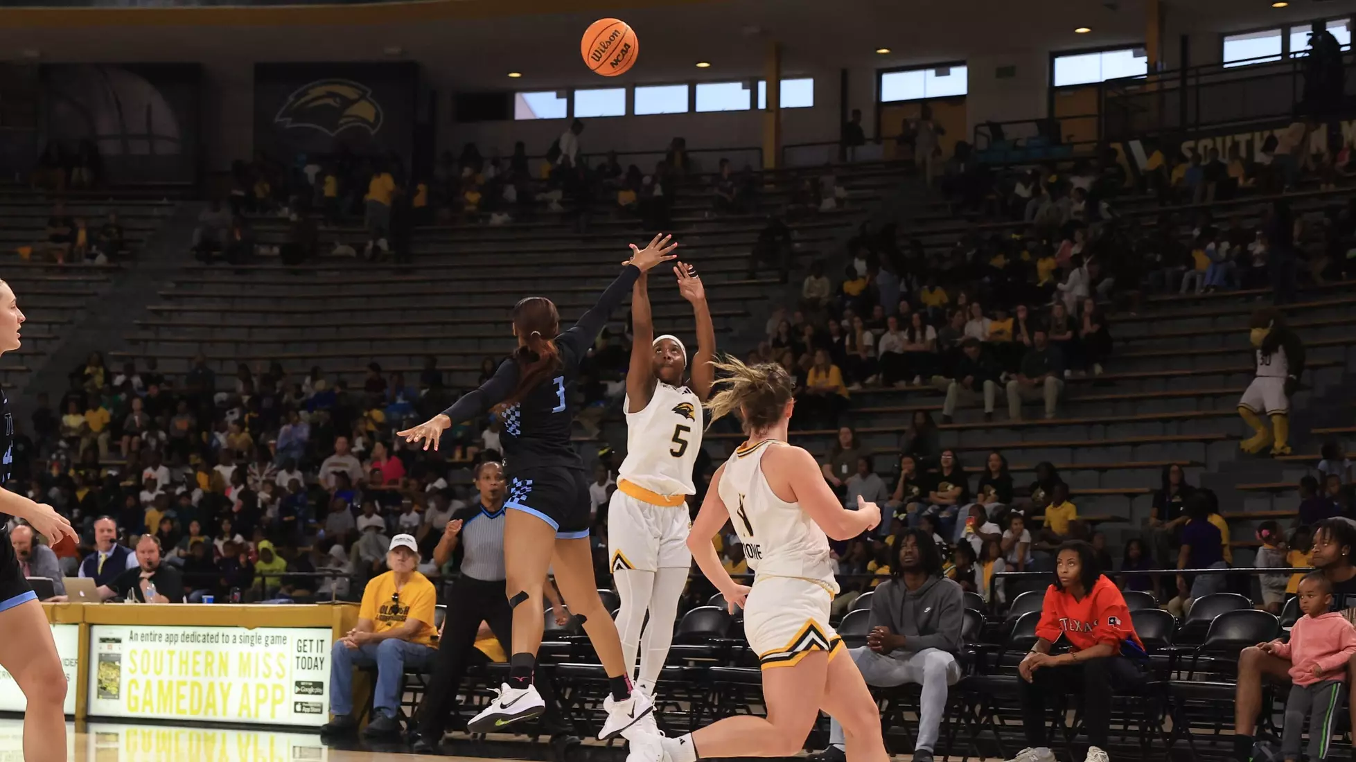Women’s Basketball action In a game between the Southern MissGolden Eagles and the Mississippi College in a NCAA Football game. November 8, 2024 (Joe Harper/bgnphoto.com)