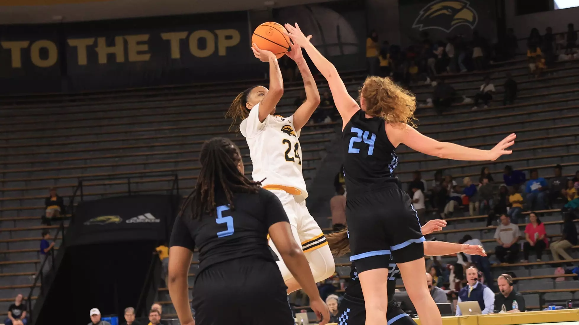Women’s Basketball action In a game between the Southern MissGolden Eagles and the Mississippi College in a NCAA Football game. November 8, 2024 (Joe Harper/bgnphoto.com)