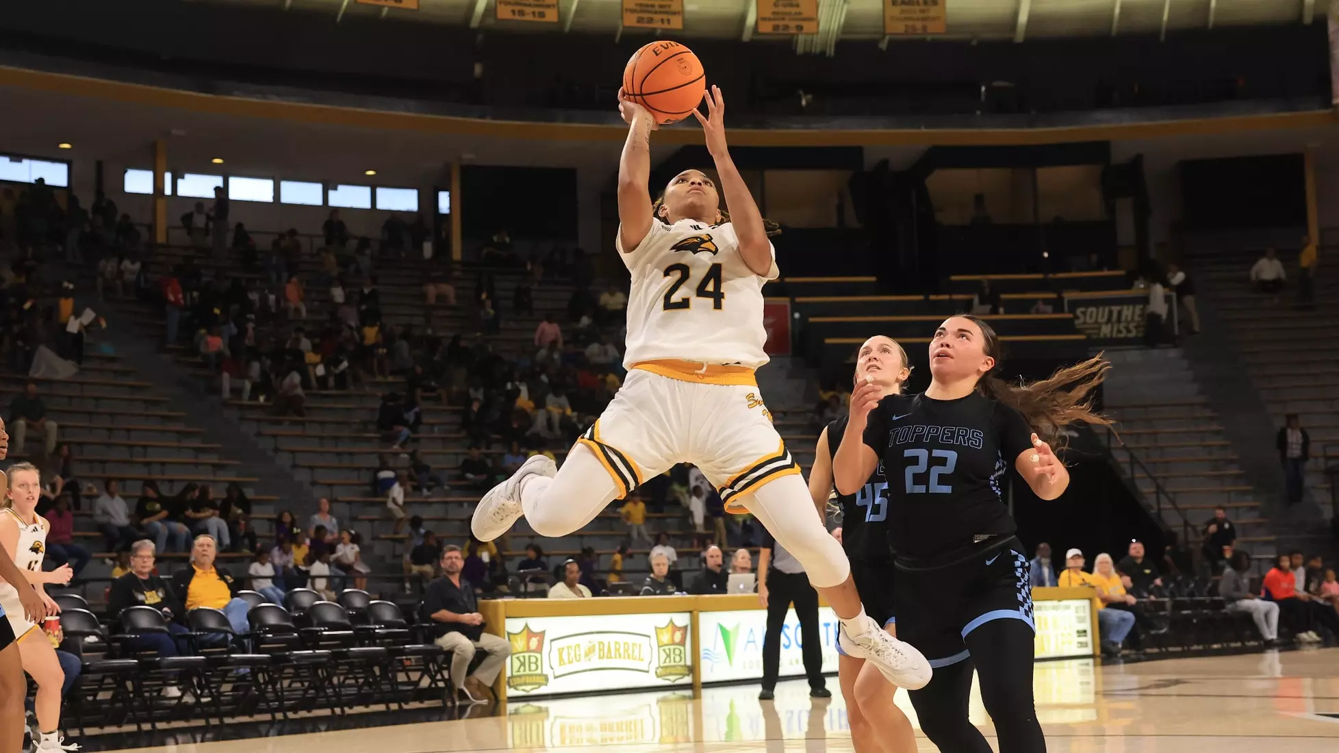 Women’s Basketball action In a game between the Southern MissGolden Eagles and the Mississippi College in a NCAA Football game. November 8, 2024 (Joe Harper/bgnphoto.com)
