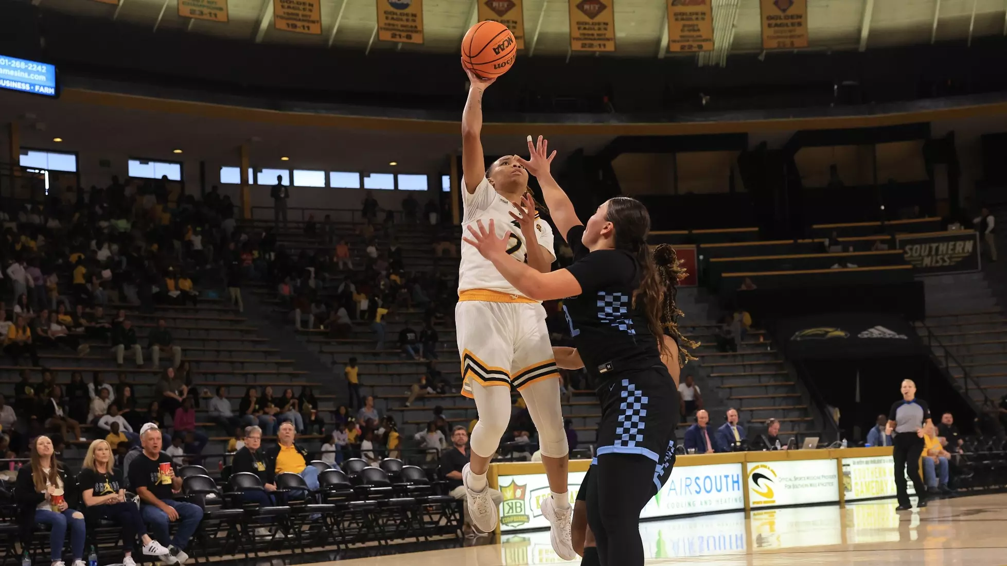 Women’s Basketball action In a game between the Southern MissGolden Eagles and the Mississippi College in a NCAA Football game. November 8, 2024 (Joe Harper/bgnphoto.com)
