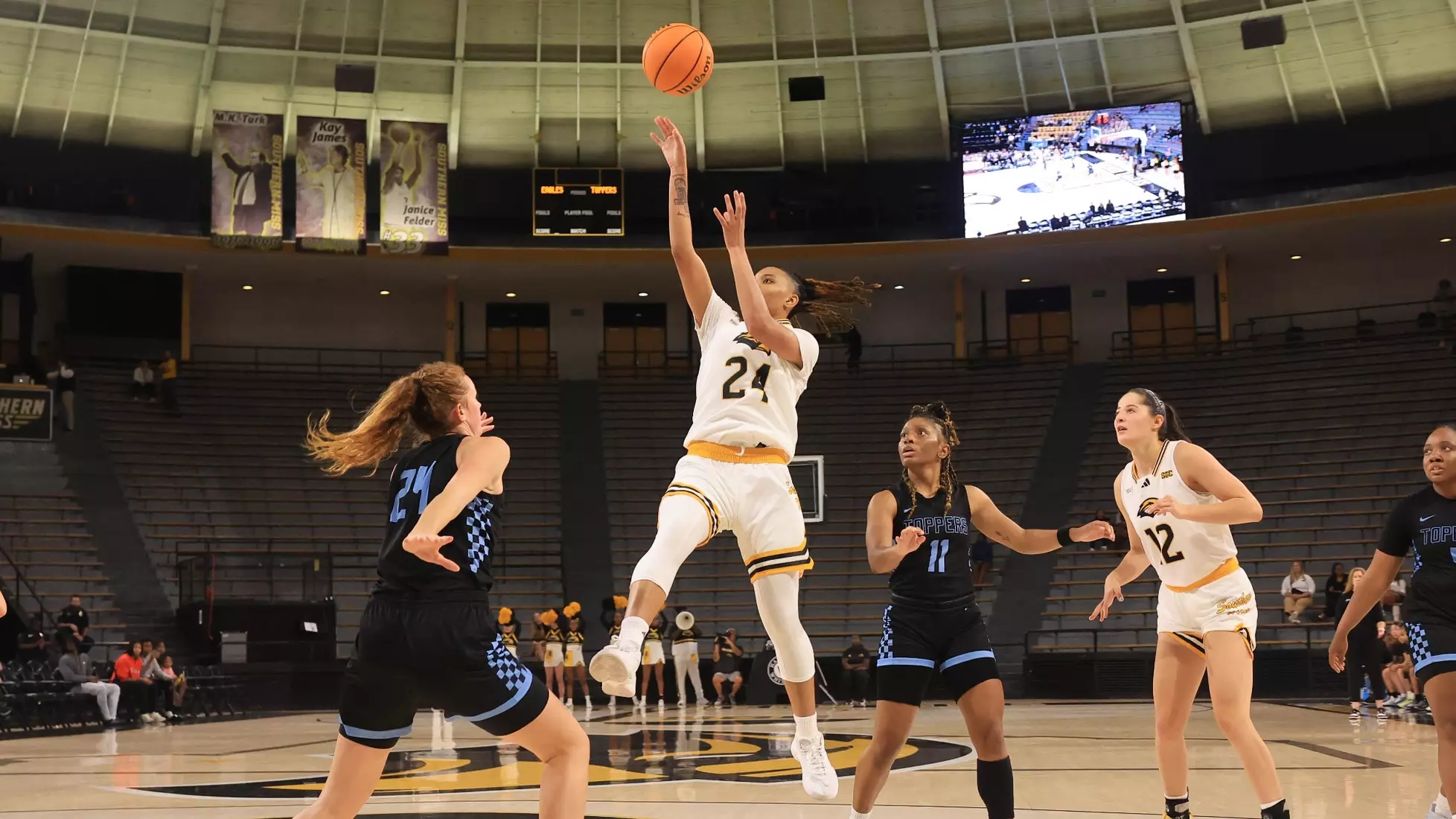 Women’s Basketball action In a game between the Southern MissGolden Eagles and the Mississippi College in a NCAA Football game. November 8, 2024 (Joe Harper/bgnphoto.com)