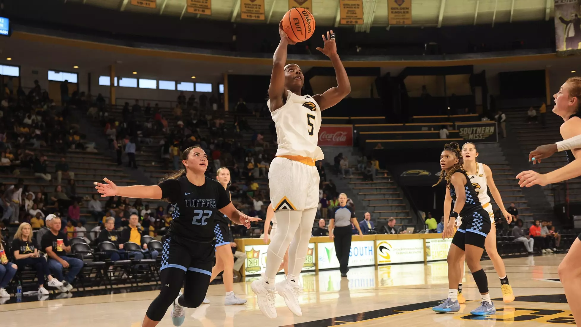 Women’s Basketball action In a game between the Southern MissGolden Eagles and the Mississippi College in a NCAA Football game. November 8, 2024 (Joe Harper/bgnphoto.com)