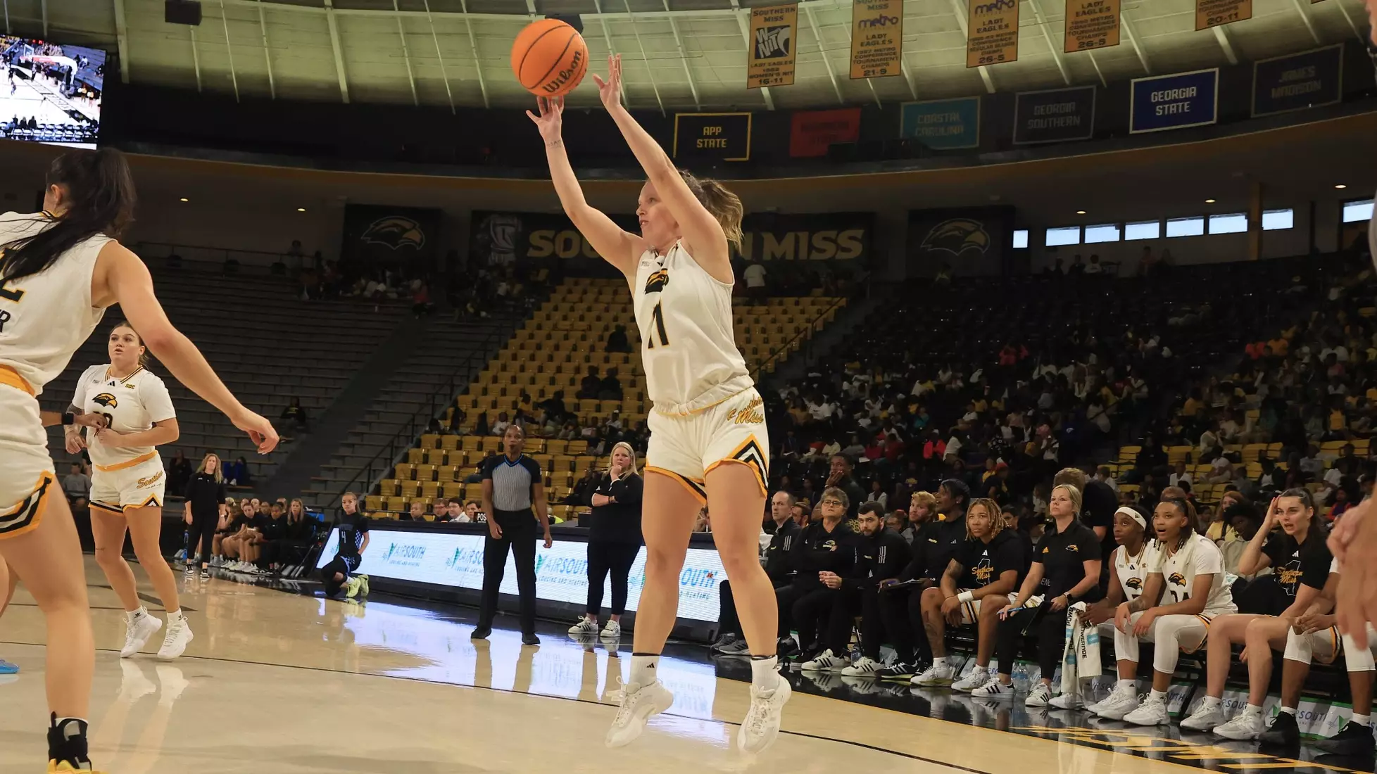 Women’s Basketball action In a game between the Southern MissGolden Eagles and the Mississippi College in a NCAA Football game. November 8, 2024 (Joe Harper/bgnphoto.com)