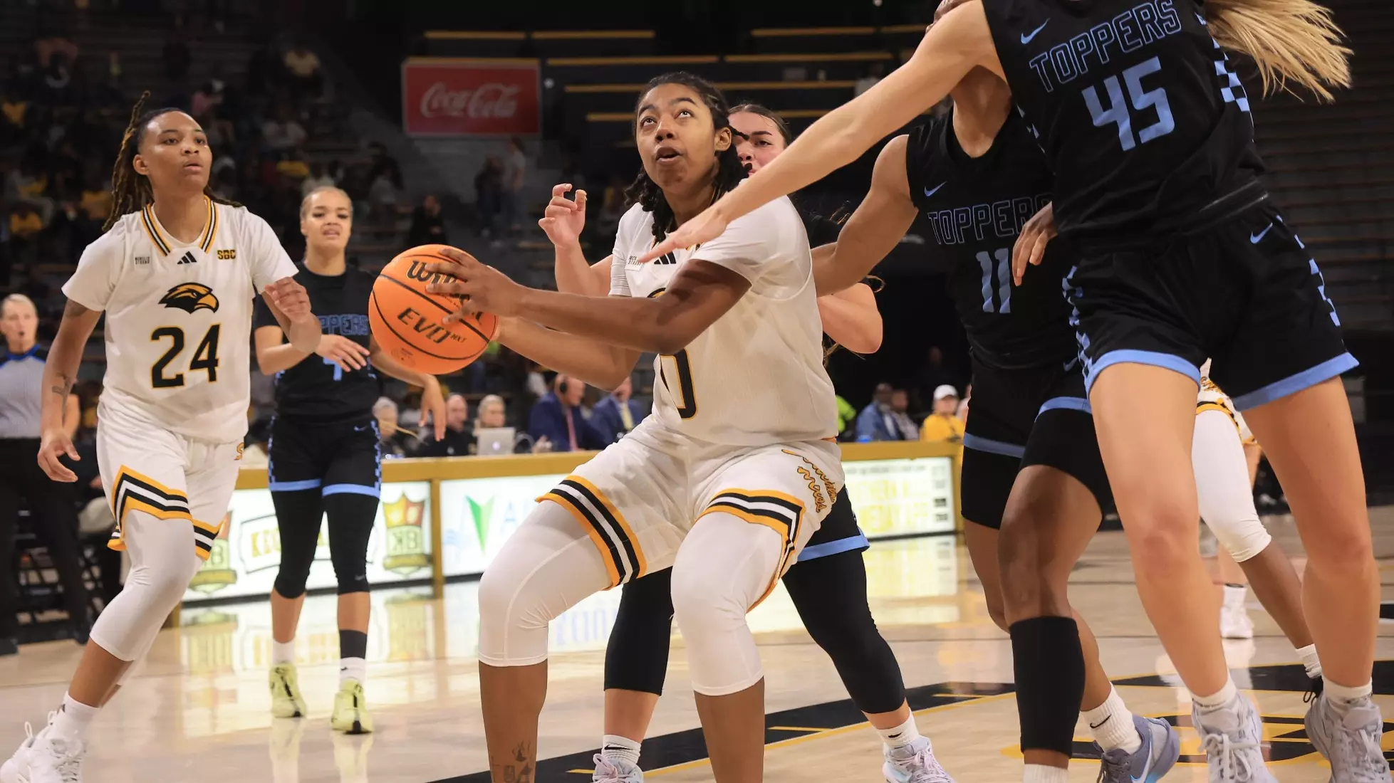 Women’s Basketball action In a game between the Southern MissGolden Eagles and the Mississippi College in a NCAA Football game. November 8, 2024 (Joe Harper/bgnphoto.com)