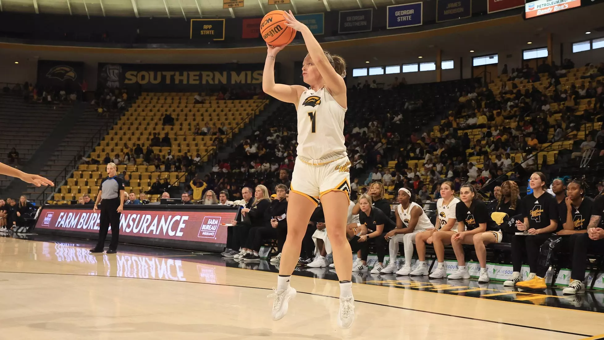 Women’s Basketball action In a game between the Southern MissGolden Eagles and the Mississippi College in a NCAA Football game. November 8, 2024 (Joe Harper/bgnphoto.com)