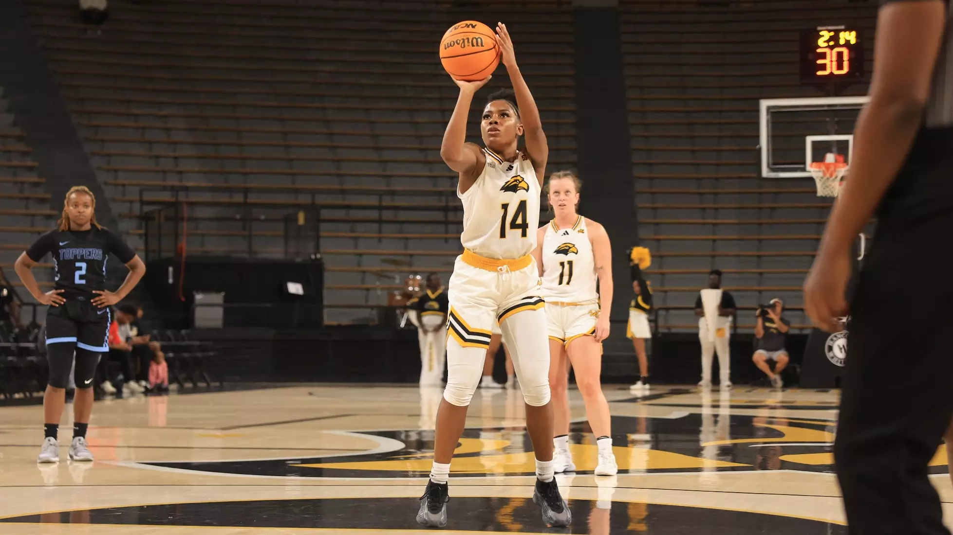 Women’s Basketball action In a game between the Southern MissGolden Eagles and the Mississippi College in a NCAA Football game. November 8, 2024 (Joe Harper/bgnphoto.com)