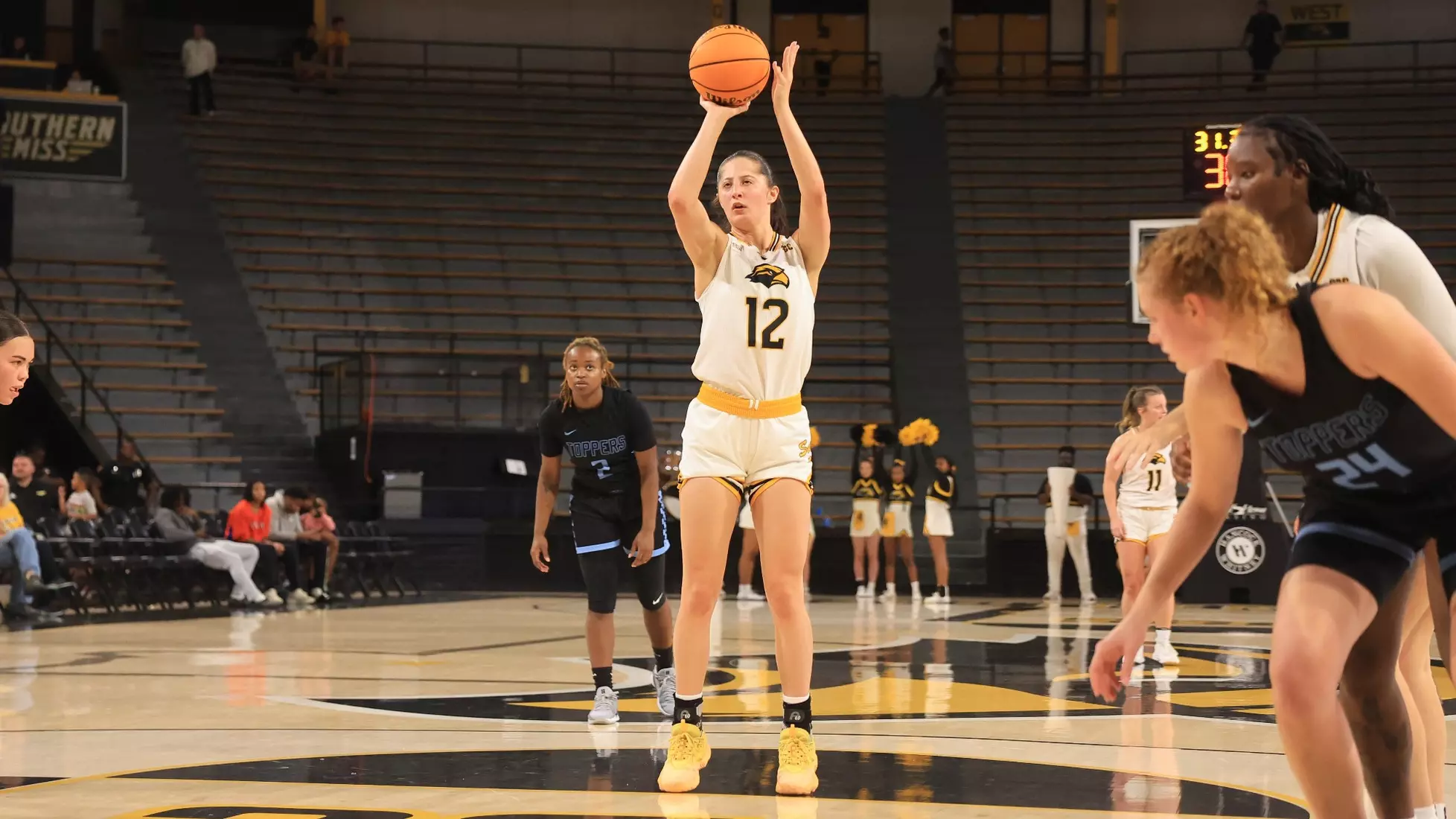Women’s Basketball action In a game between the Southern MissGolden Eagles and the Mississippi College in a NCAA Football game. November 8, 2024 (Joe Harper/bgnphoto.com)