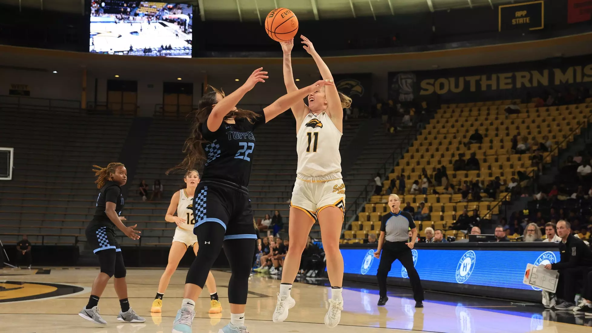 Women’s Basketball action In a game between the Southern MissGolden Eagles and the Mississippi College in a NCAA Football game. November 8, 2024 (Joe Harper/bgnphoto.com)