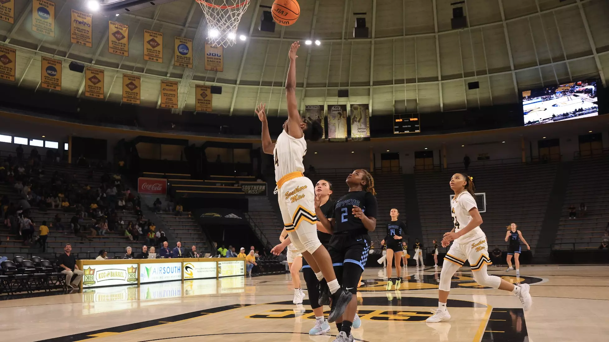 Women’s Basketball action In a game between the Southern MissGolden Eagles and the Mississippi College in a NCAA Football game. November 8, 2024 (Joe Harper/bgnphoto.com)