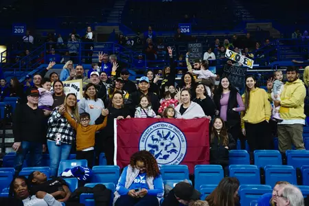 The family of Noelani Cornfield cheers on the Lady Eagles