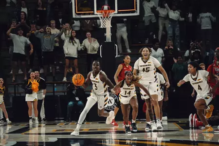 Jacorriah Bracey comes away with the ball in the final seconds against Ole Miss
