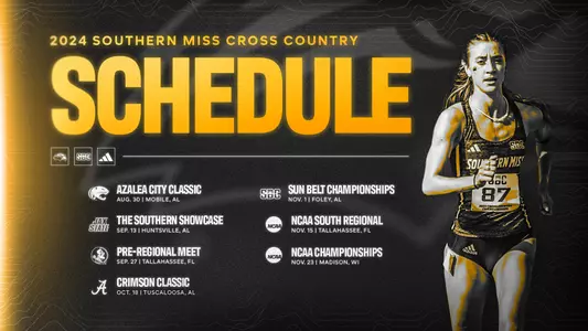2024 Southern Miss Cross Country Schedule Graphic