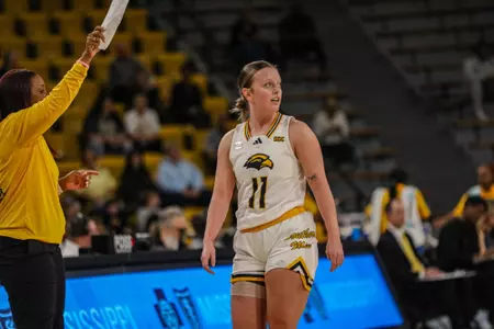 Trinity Rowe (11) against South Alabama