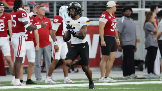 Southern Miss Golden Eagles wide receiver Micah Davis (6) with a 98 yard touchdown catch In a game between Southern Miss and Louisiana and in the NCAA Football game. October 18, 2025 (Joe Harper/bgnphoto.com)