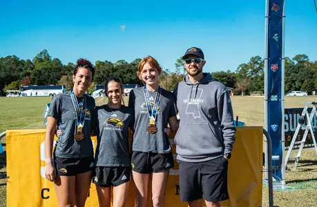 Cadence Lapp, Lexi Cooper, and Emme Bates earn all-conference selections after their performances at the SBC XC Championship Meet.
