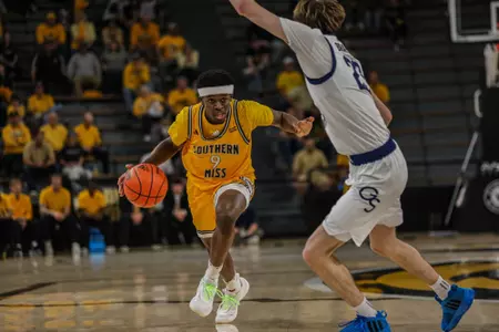 John Wade III against Georgia Southern at Reed Green Coliseum