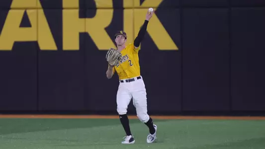 Southern Miss. outfielder Jake Cook (2) throws the ball in from center field in a game  between the Southern Miss Golden Eagles and UT Rio Grande Valley in the NCAA  baseball game.  March 11, 2025 (Joe Harper/bgnphoto.com)