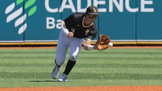 Southern Miss. pitcher Nick Monistere (8) fields a ball at second base in a game between the Southern Miss Golden Eagles and Old Dominion in the NCAA baseball game. March 16, 2025 (Joe Harper/bgnphoto.com)