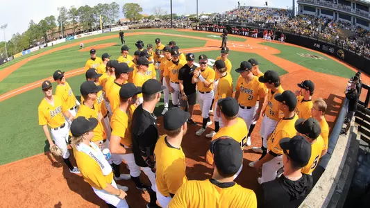 Southern Miss. team runout in a game between the Southern Miss Golden Eagles and South Alabama in the NCAA baseball game. March 30, 2025 (Joe Harper/bgnphoto.com)