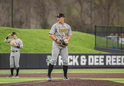 Grayden Harris pitches against Marshall