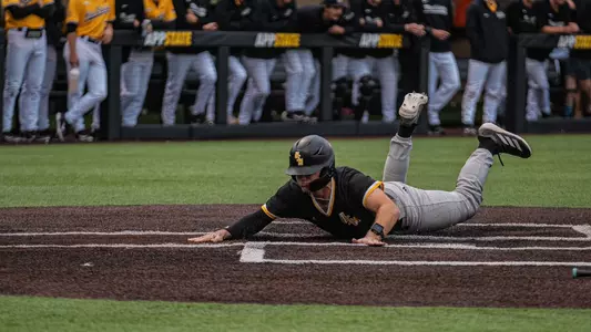 Slide at home plate versus App State (4/25)