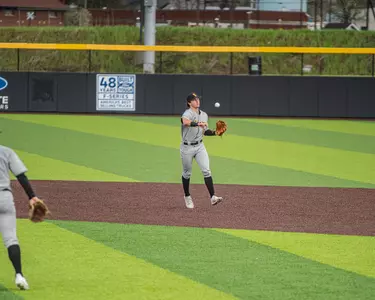 Nick Monistere plays infield defense