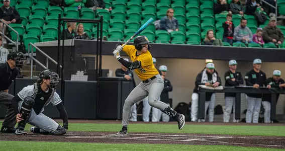 Drey Barrett at bat at Marshall