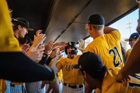 Nick Monistere celebration after home run at Troy (May 16)