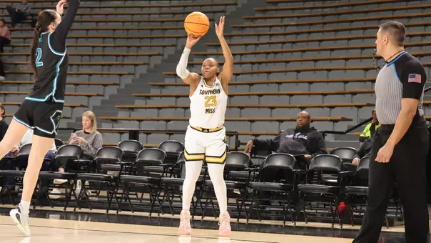 Basketball Action in a game between Southern Miss Golden Eagles and Coastal Carolina in a NCAA Women’s Basketball game. January 24, 2026 (Joe Harper/bgnphoto.com)