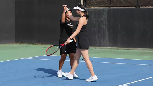 Tennis Action in a match between Southern Miss and Jackson State in a NCAA Tennis match. February 13, 2026 (Joe Harper/bgnphoto.com)