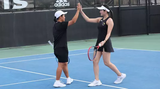 Tennis Action in a match between Southern Miss and Jackson State in a NCAA Tennis match. February 13, 2026 (Joe Harper/bgnphoto.com)