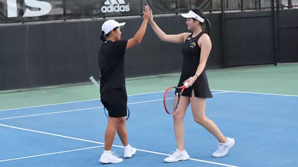 Tennis Action in a match between Southern Miss and Jackson State in a NCAA Tennis match. February 13, 2026 (Joe Harper/bgnphoto.com)