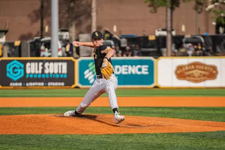 McCarty English delivers a pitch in Sunday Game against North Alabama