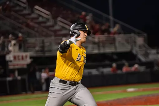 Matthew Russo rounds the bases after his homerun