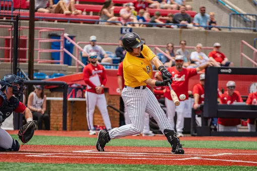 Davis Gillespie makes contact with one
