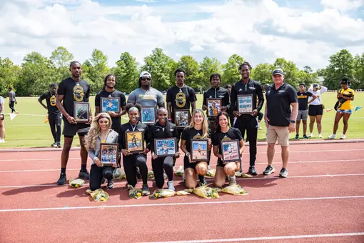 Track and Field celebrates 11 seniors on April 4th, 2026 in Hattiesburg.